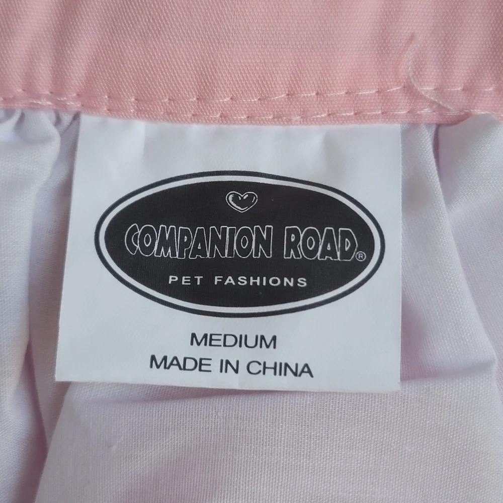 Companion Road Pet Fashions 1950s Pink Lady Poodle Skirt Dog Dress Sz M